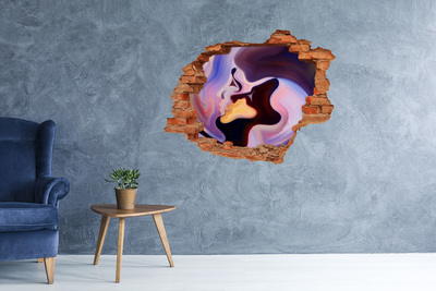 Hole wall sticker Sensual Faces of Love