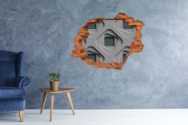 3D wall hole 3D abstraction