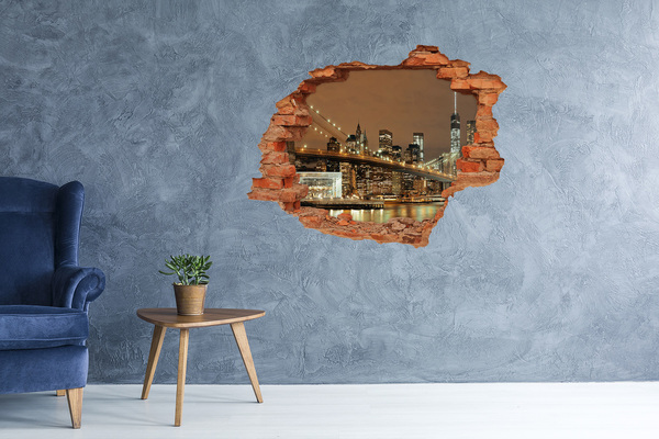 Hole in the wall decal Manhattan New York