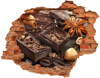3D wall hole wallpaper Chocolate delight