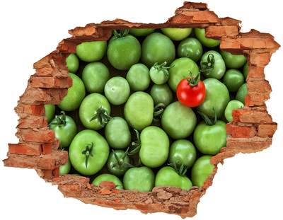 Hole in the wall decal Fruit in concrete