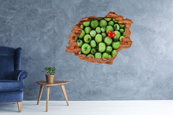 Hole in the wall decal Fruit in concrete