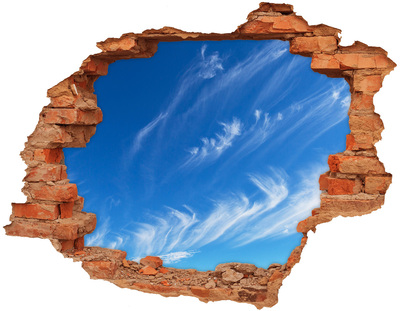 Hole in the wall decal Sky with clouds
