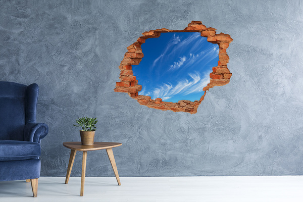 Hole in the wall decal Blue sky