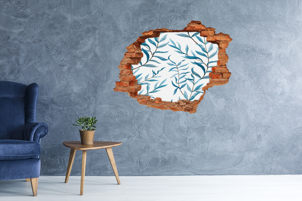 Hole in the wall sticker Leaves