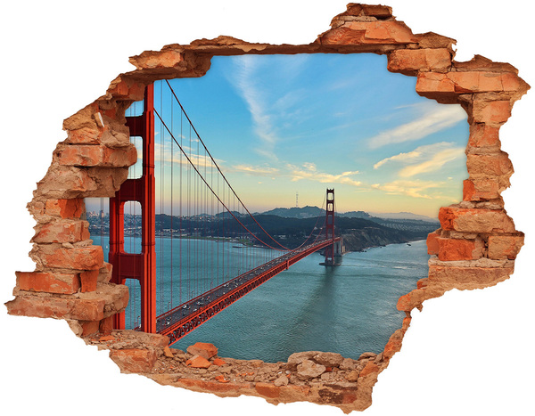 Hole in the wall decal San Francisco bridge