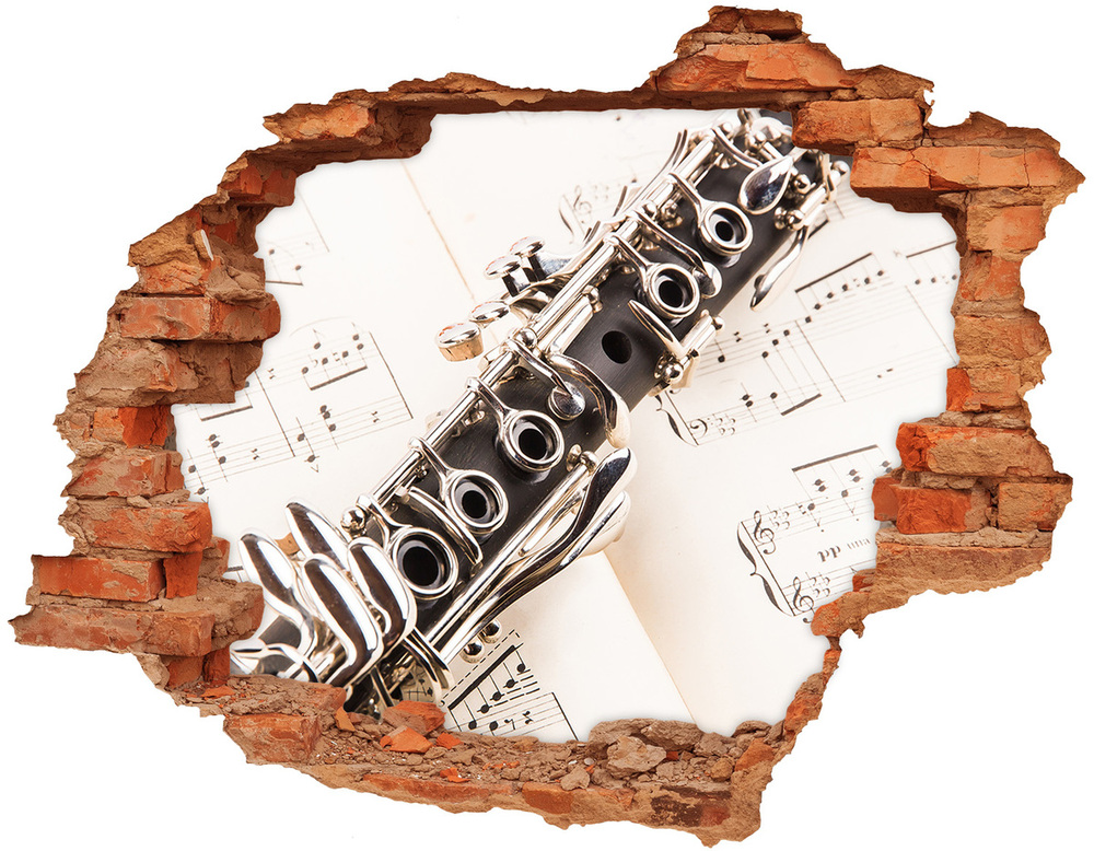 Hole wall sticker Clarinet