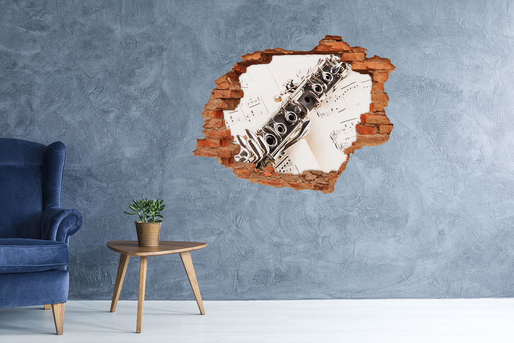 Hole wall sticker Clarinet