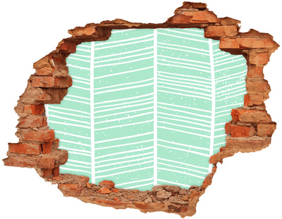 Hole wall sticker Green wall in Scandinavian style