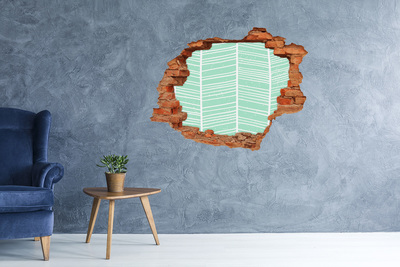 Hole wall sticker Green wall in Scandinavian style