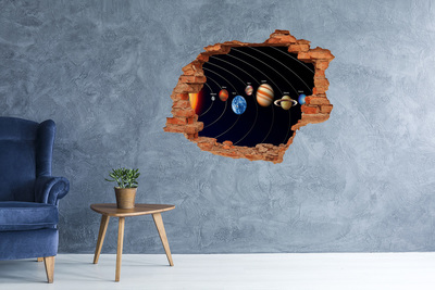 Hole in the wall sticker Solar system