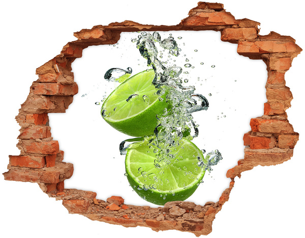 Hole in the wall decal Refreshing lemon cocktail