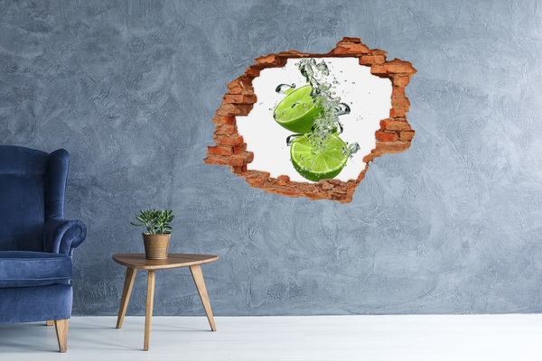 Hole in the wall decal Refreshing lemon cocktail