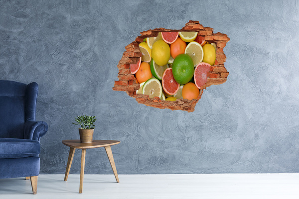 Hole in the wall decal Fruit paradise behind the wall
