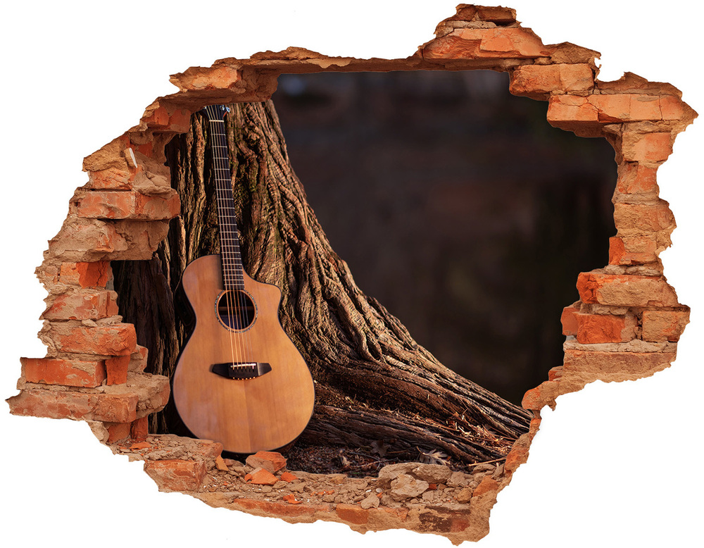 Hole in the wall decal Acoustic guitar