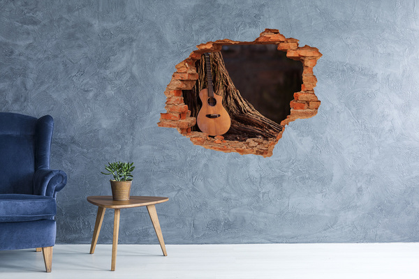 Hole in the wall decal Guitar in Nature