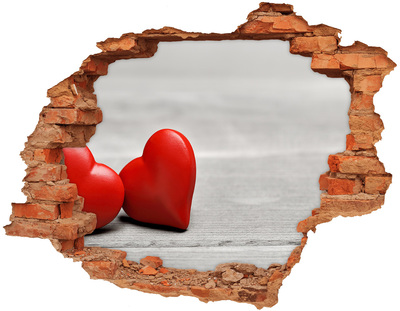 3D wall hole wallpaper Heart in a Hole in the Wall