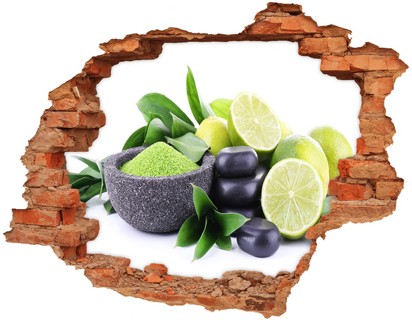 Hole wall sticker Lime and stones