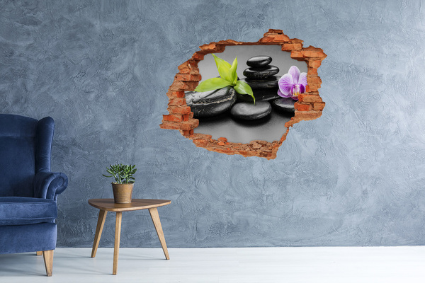 3D wall hole Zen stones