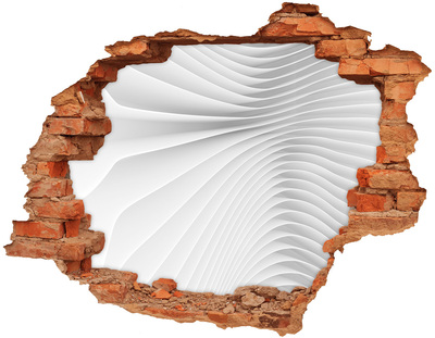 Hole wall sticker Broken wall with a mirror effect