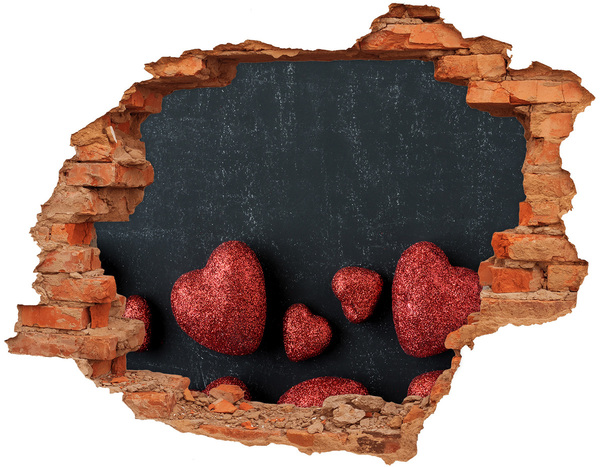 3D wall hole A heart in ruins