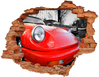 Hole wall sticker Classic car