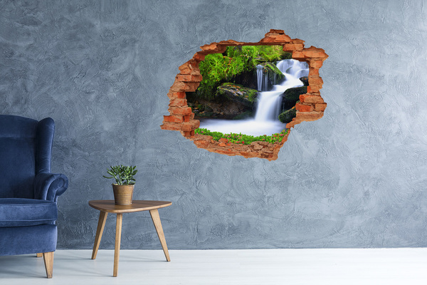 3D wall hole Waterfall in the forest