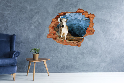 Hole wall sticker Mountain Buffalo in a Hole in the Wall