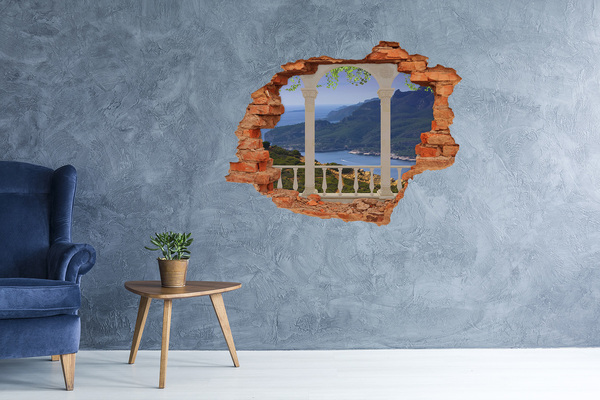 3D wall hole View of the picturesque bay