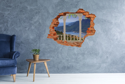 3D wall hole View of the picturesque bay