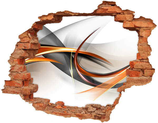 Hole in the wall sticker Abstract color leak