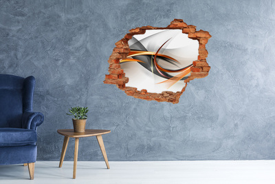 Hole in the wall sticker Wave abstraction