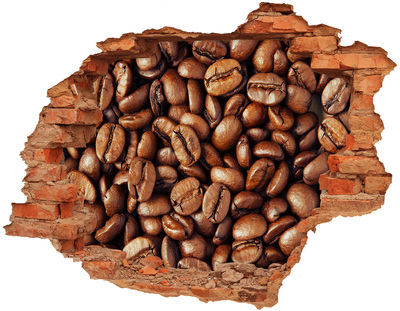 Hole in the wall sticker Coffee beans