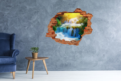 Hole in the wall decal Waterfalls in the sunshine