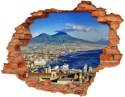 Hole in the wall sticker View of Naples with Vesuvius