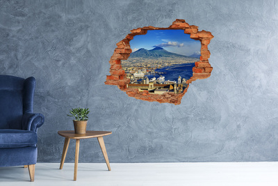 Hole in the wall sticker View of Naples with Vesuvius