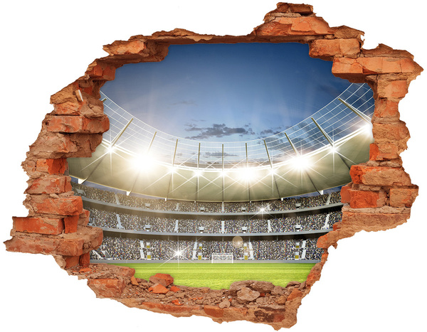 Hole wall sticker The stadium in action