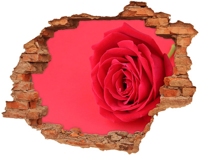 Hole wall sticker Red rose