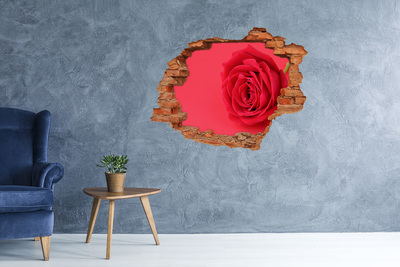 Hole wall sticker Red rose