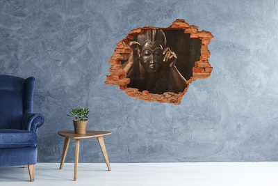 Hole in the wall decal African mask