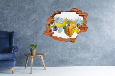 Hole wall sticker Fruit underwater