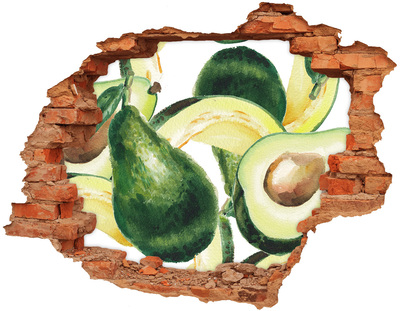 Hole wall sticker An avocado