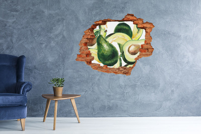 Hole wall sticker An avocado