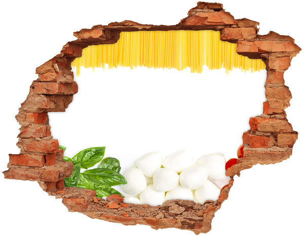 Hole wall sticker Italian flag