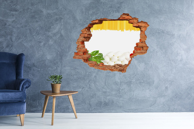 Hole wall sticker Italian flag