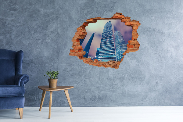 3D wall hole Skyscrapers