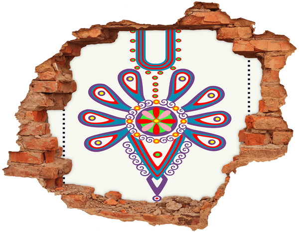 Hole wall sticker Polish folk pattern