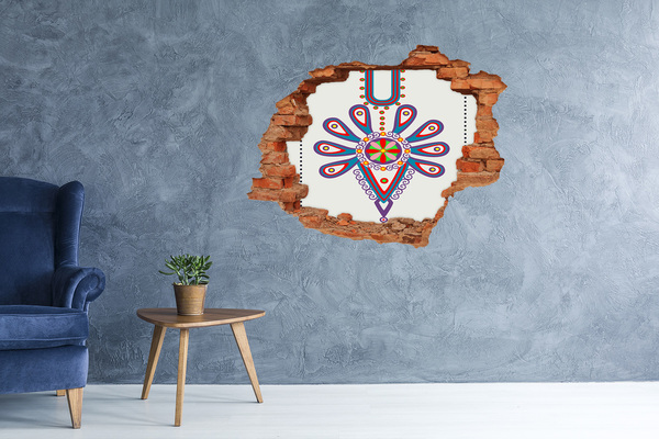 Hole wall sticker Polish folk pattern