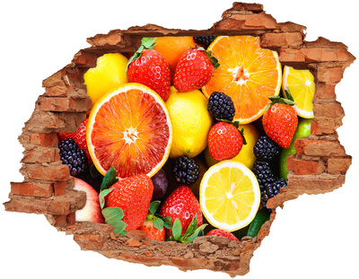 3D wall hole Fruit explosion behind the wall
