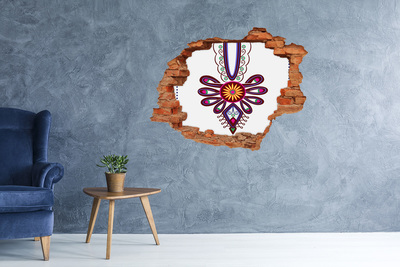 3D wall hole Colorful ethnic pattern